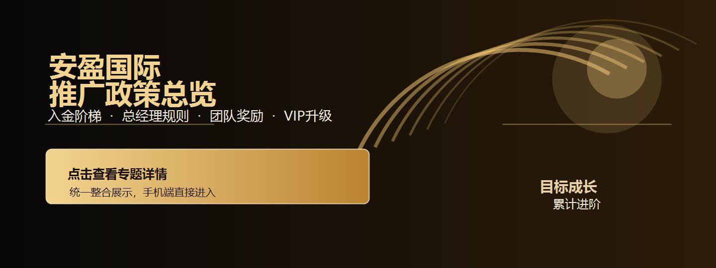 安盈国际推广政策总览